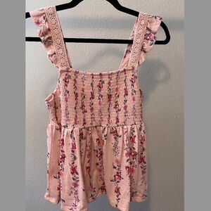 Coco + Jaimeson Floral Print Peplum Top